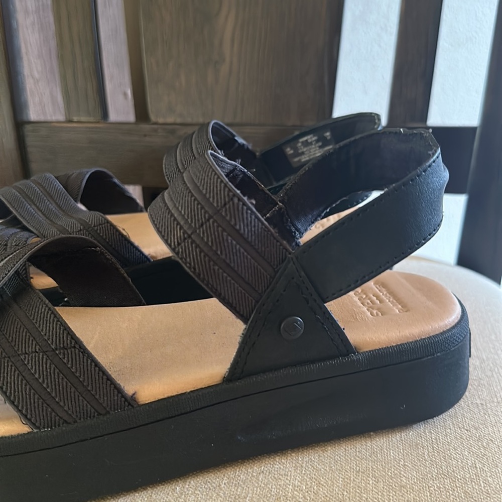 Sperry Topsiders Women’s Bayou Plushstep Platform Sandals Black Size 10 - Picture 3 of 9